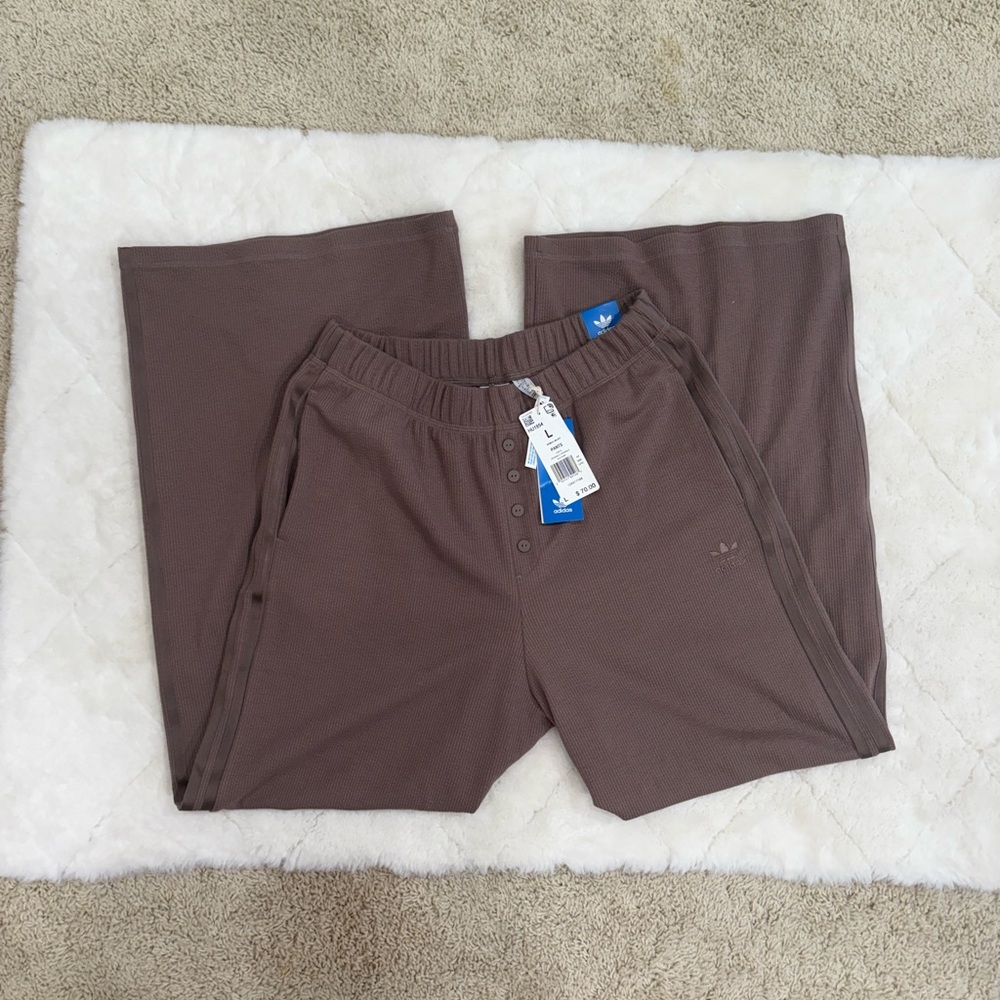 NWT Adidas Chocolate Brown Lounge Pants- L